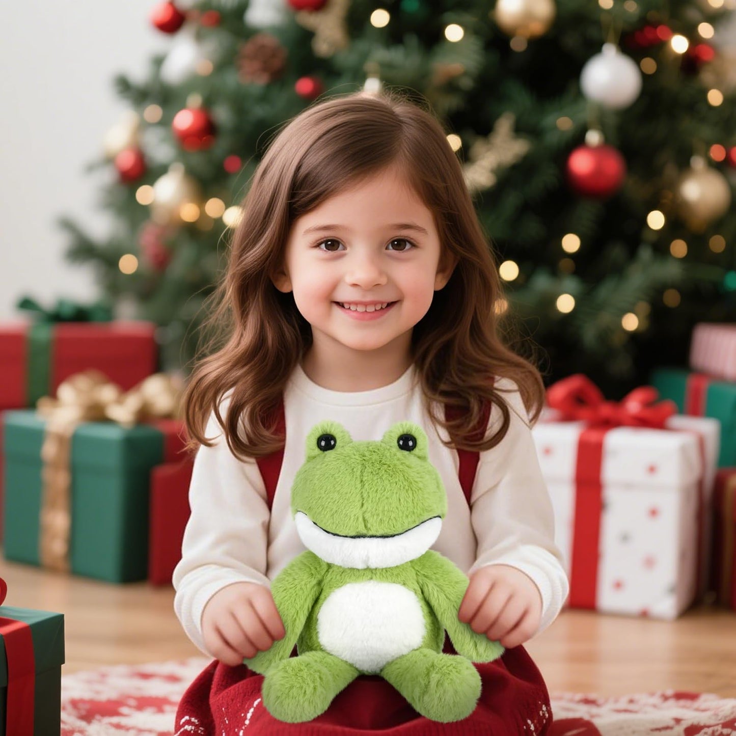 SuzziPals Heatable & Coolable Frog Stuffed Animal, Microwave Heating Pad Plushies for Soothing & Relaxation, Stuffed Frog Plush Toys for Stress Relief, Cute Frogs for Kids & Adults