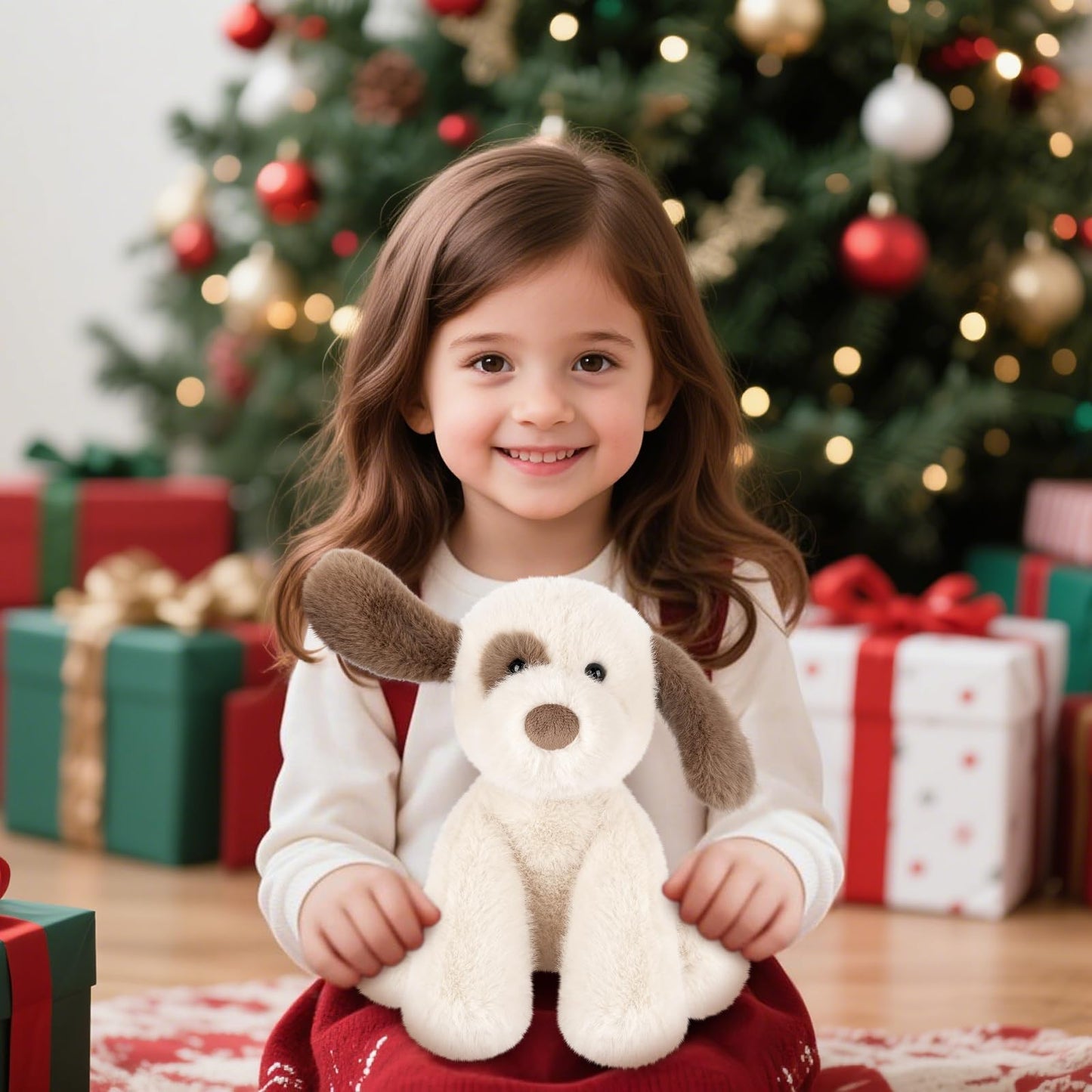 SuzziPals Heatable & Coolable Dog Stuffed Animal, Heating Pad Microwavable for Soothing & Relaxation, Lavender Scented Stuffed Dog Plush for Stress Relief, Puppy Plushie Gifts for Kid & Women