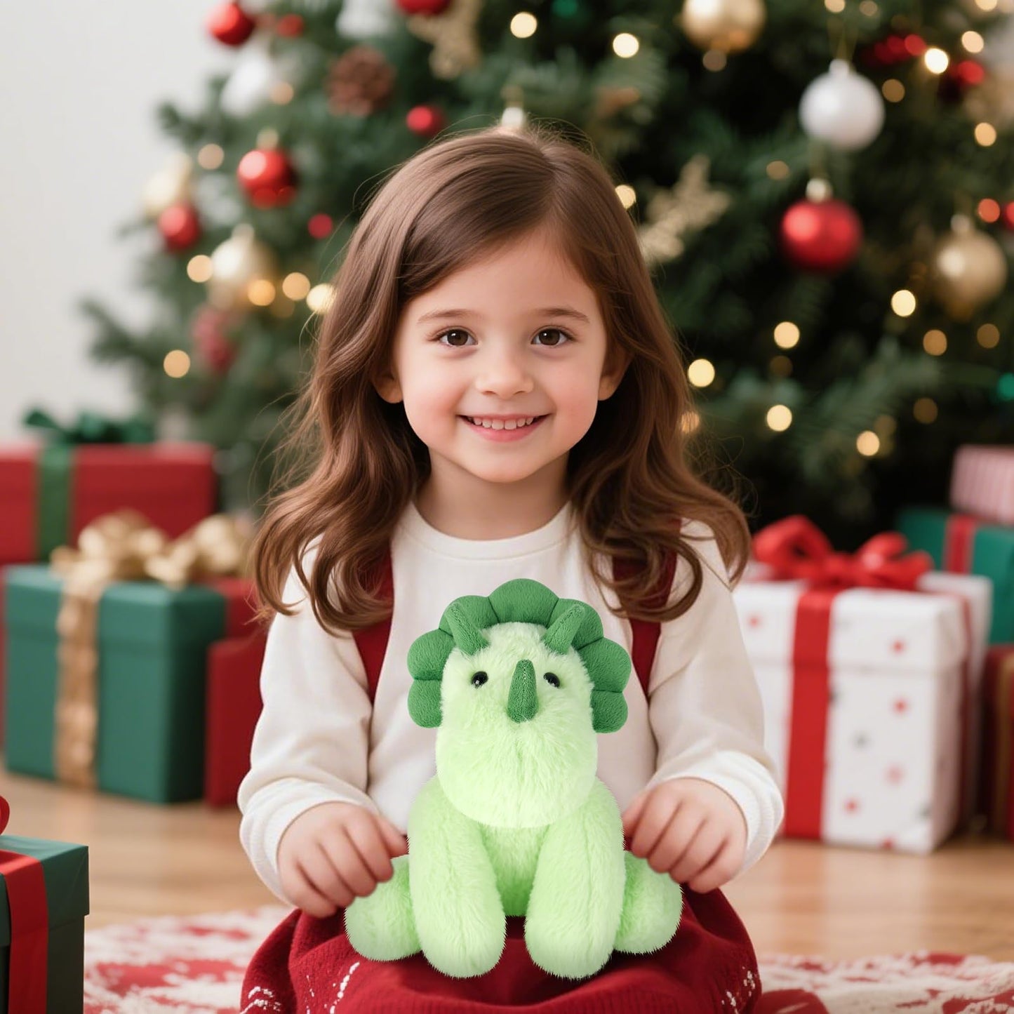 SuzziPals Heatable & Coolable Triceratops Plush, Microwavable Stuffed Animals Heating Pad for Period DIscomfort, Lavender Scented Dinosaur Stuffed Animal for Warm & Comfort, Plush Toys Gift for Kids