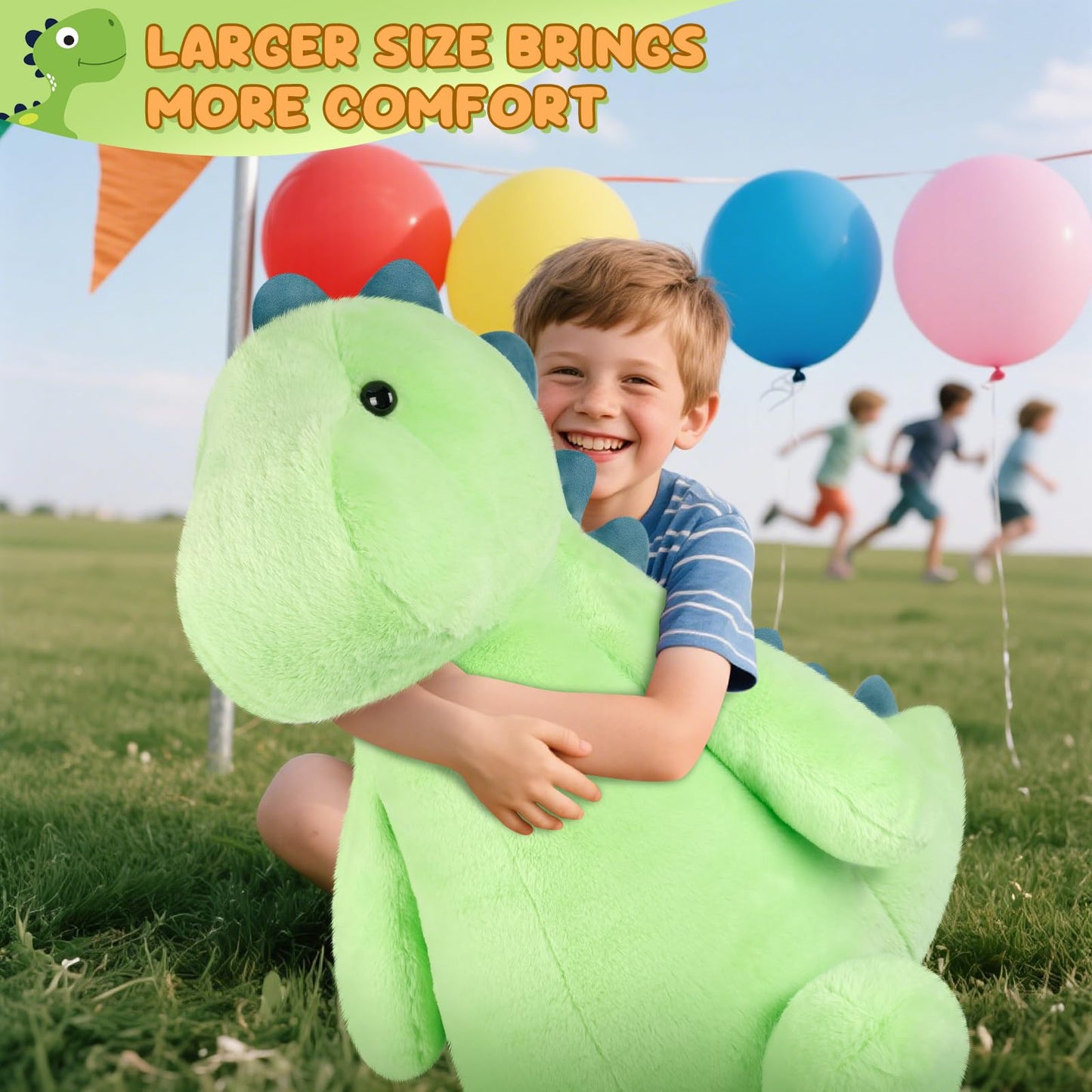 SuzziPals Giant T rex Plush Toys 30", Jumbo Soft Dinosaur Stuffed Animals, Giant Stuffed Animal Dinosaur Toys for Stress Relief & Sleep Aid, Huge Cuddly T rex Plushies Gift for Kids Adults