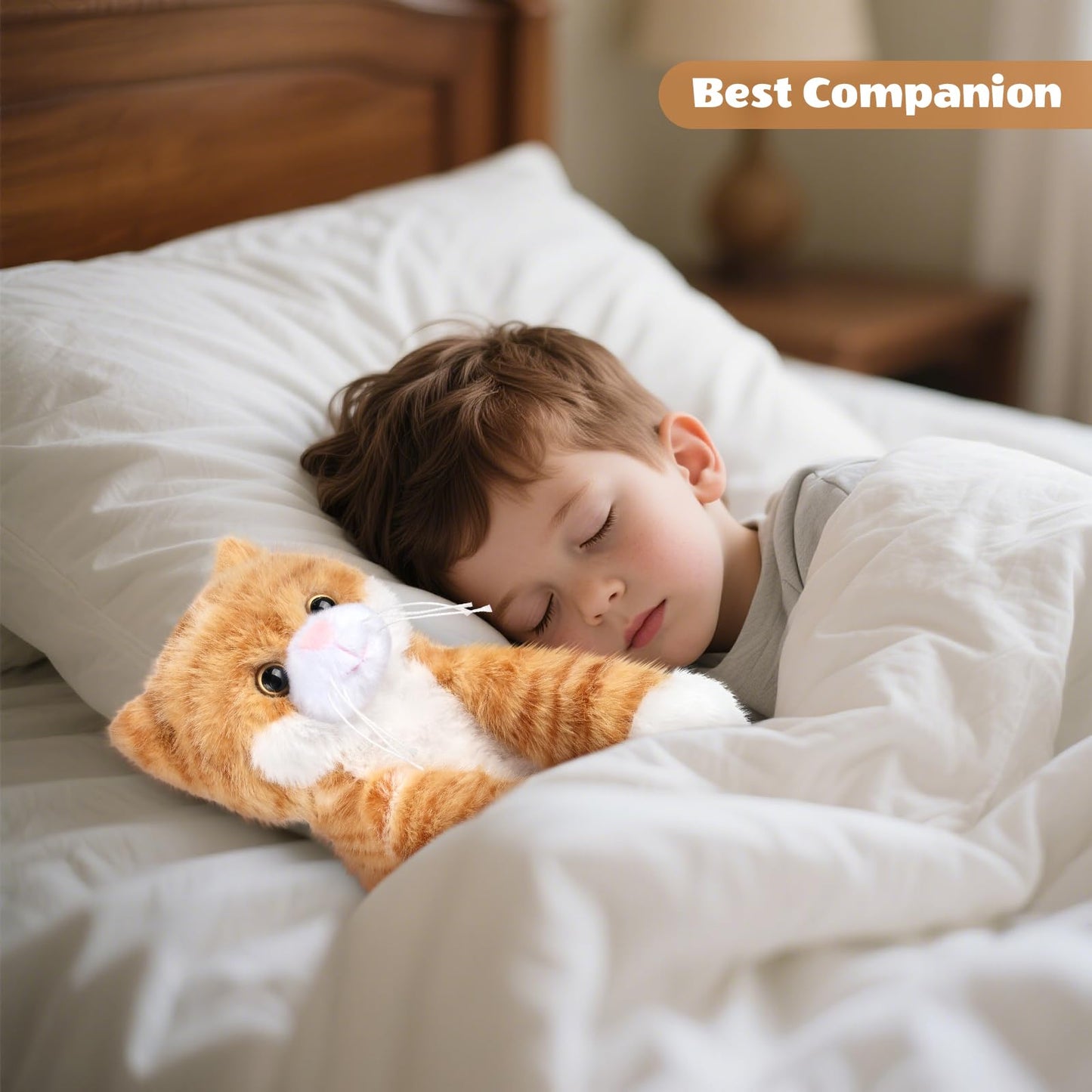 SuzziPals Heatable & Coolable Orange Cats Stuffed Animals, Microwave Heating Pad Animals for Discomfort, Orange Cats Cute Stuff for Companion, Lavender Stuffed Animals, Plush Toys Gifts