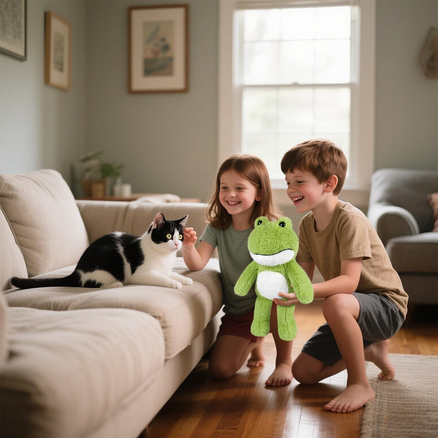 SuzziPals Heatable & Coolable Frog Stuffed Animal, Microwave Heating Pad Plushies for Soothing & Relaxation, Stuffed Frog Plush Toys for Stress Relief, Cute Frogs for Kids & Adults