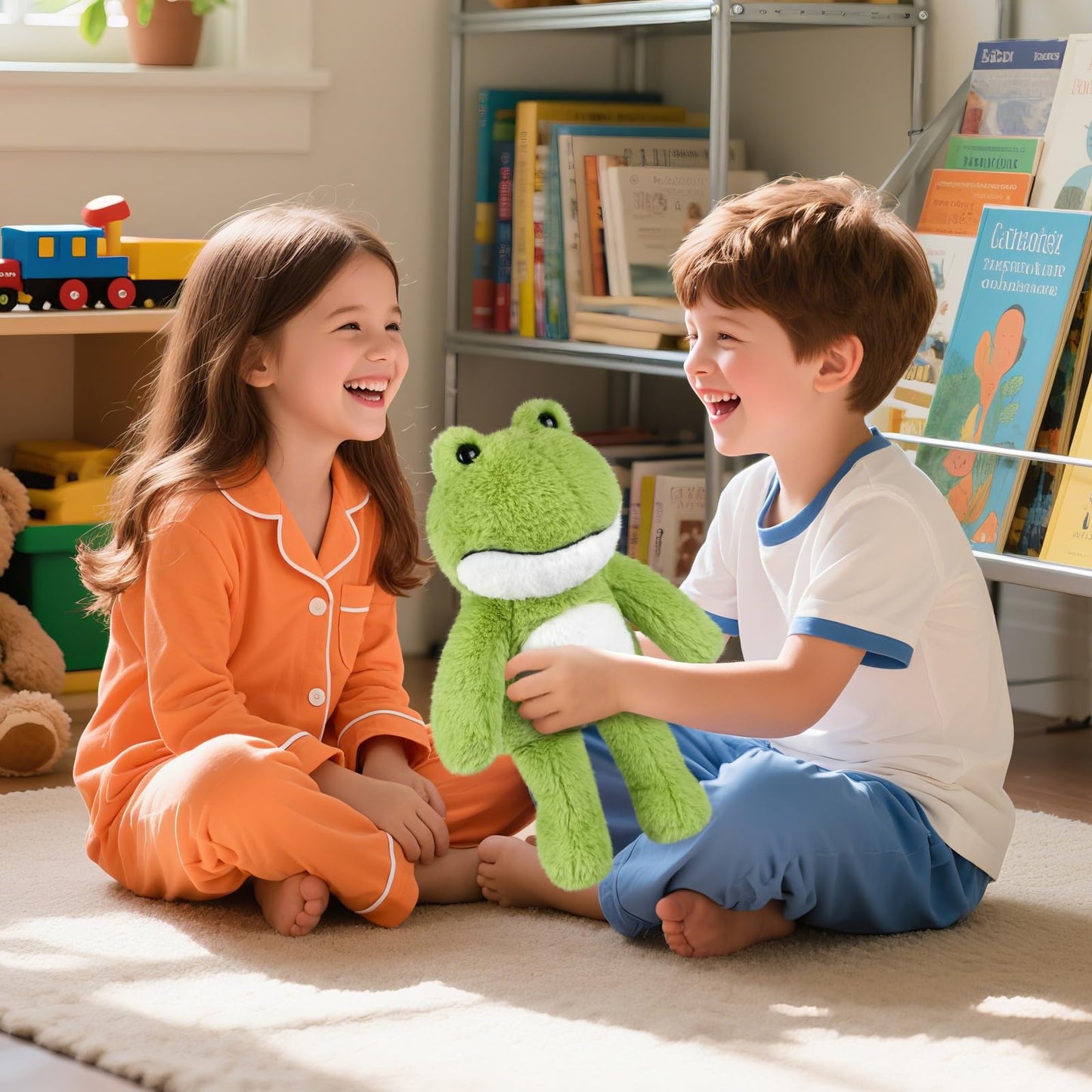 SuzziPals Heatable & Coolable Frog Stuffed Animal, Microwave Heating Pad Plushies for Soothing & Relaxation, Stuffed Frog Plush Toys for Stress Relief, Cute Frogs for Kids & Adults